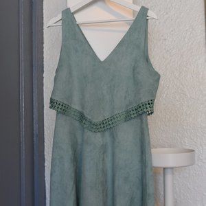 Green, baby soft, A-line dress